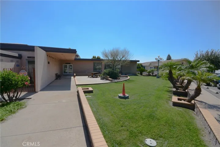 Front of Clubhouse from parking area