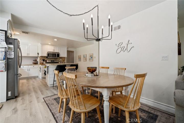 Open concept dining area