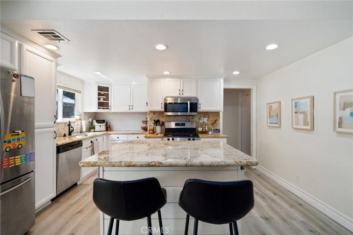 Kitchen area with nook