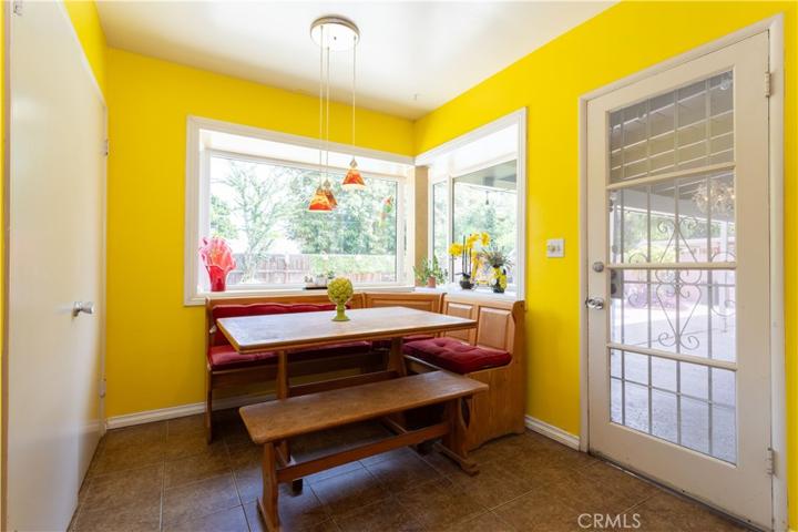 Breakfast nook, with bay double paned windowed.  Laundry located in kitchen closet.