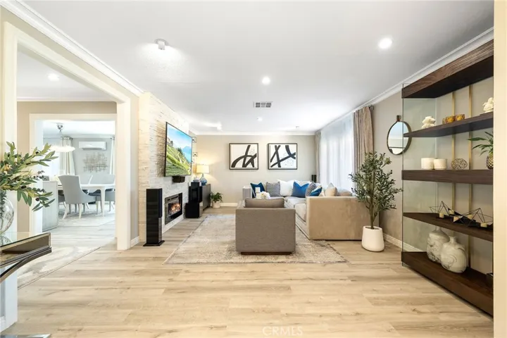 Recessed lighting throughout the home, open floor plan.
