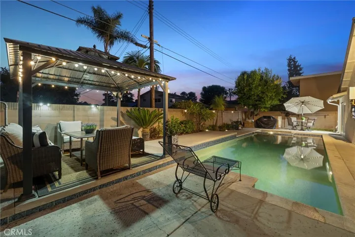 Gorgeous backyard, with Salt-water Pebble-tec finished pool and spa