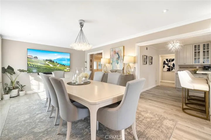 Dining room open to kitchen