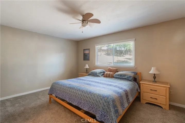 The master, as well as all the bedrooms, have large vinyl windows.