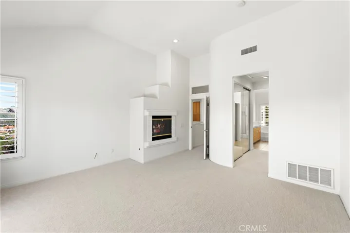 fireplace in primary suite