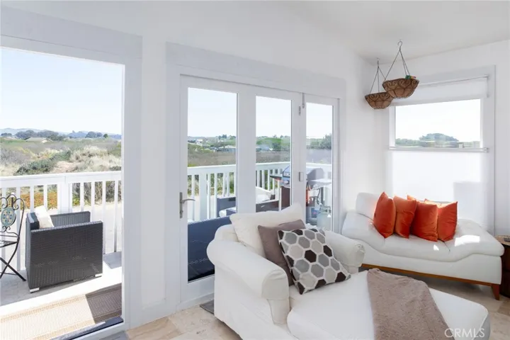 balcony doors and view toward east from great room