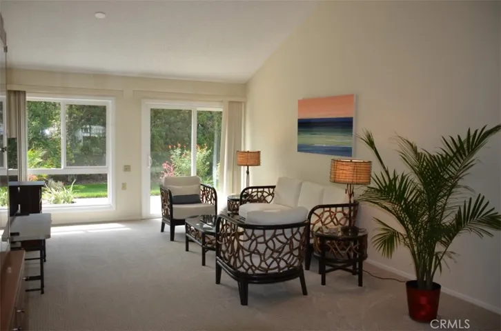 Large open floor plan living room.