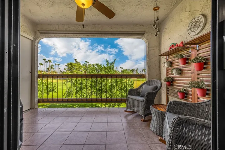 Private Laundry Area Located on Balcony with Extra Storage Closet