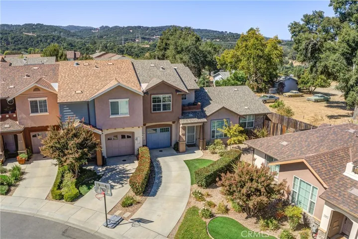Aerial view of the home.