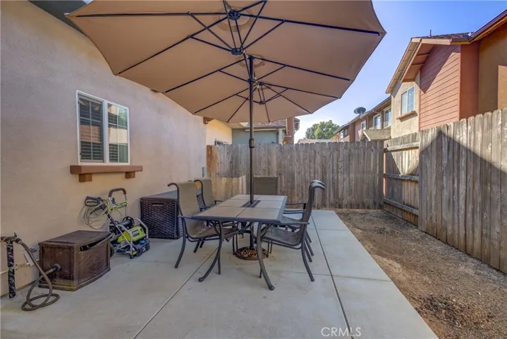 Outdoor dining area.