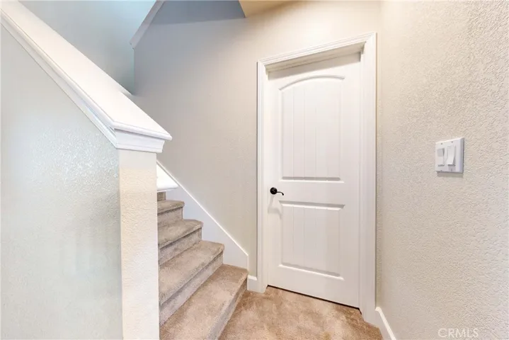 Staircase and under staircase storage room.