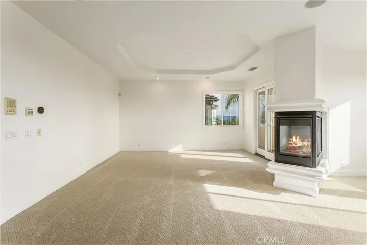 Master suite with double door entry