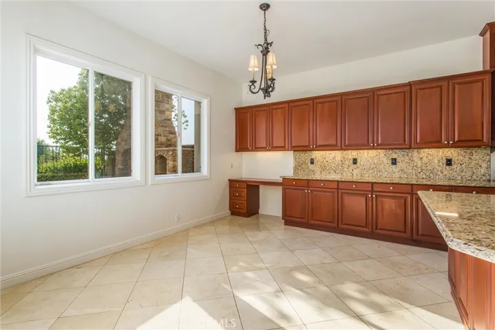 Breakfast nook and built-in desk