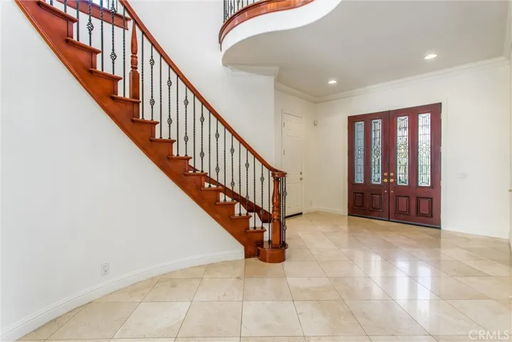 Double door entry and foyer