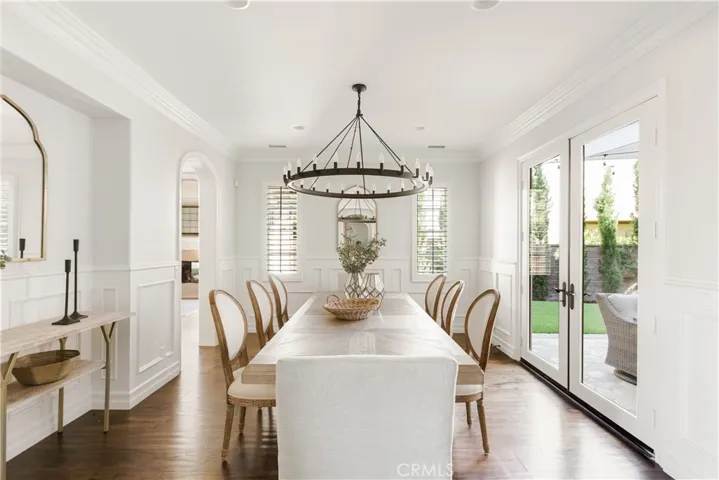 Formal dining with French Door access to Courtyard