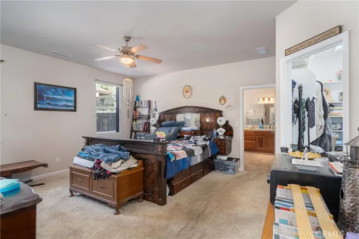 Primary bedroom is HUGE with walk in closet