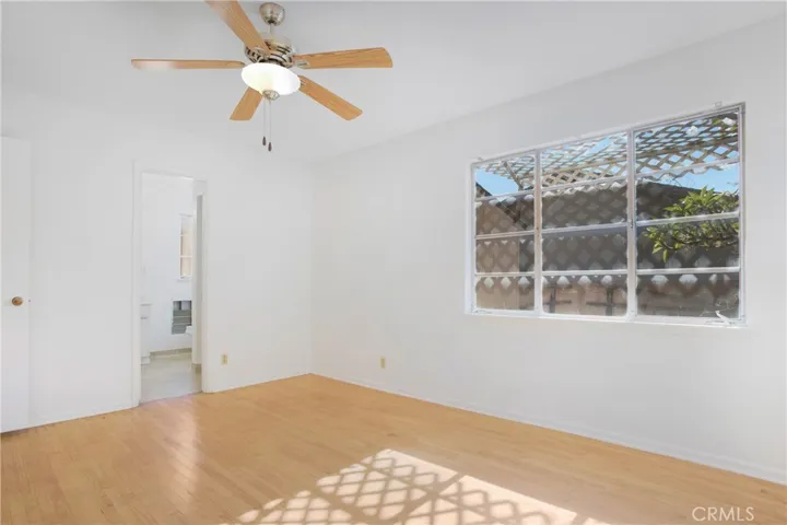 Rear bedroom or master bedroom with direct access to 3/4 bath that is also accessible from the hallway on the other side