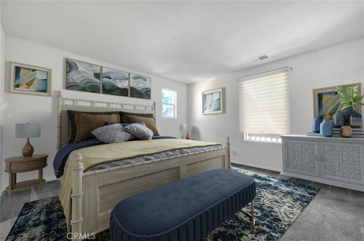 Virtually Staged Master Bedroom