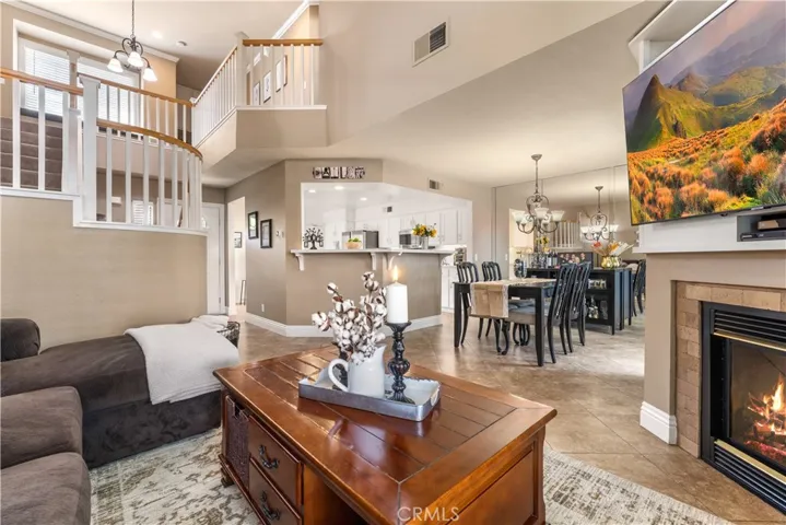 Spacious relaxing family room open to dining and kitchen!