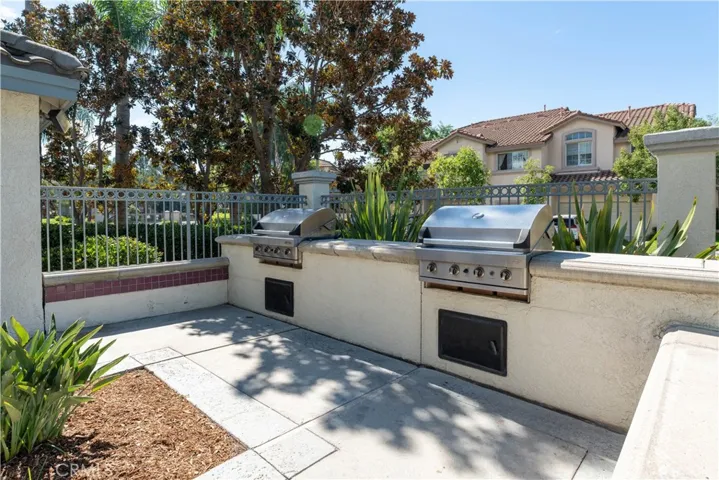 Barbecues for entertaining at the complex pool