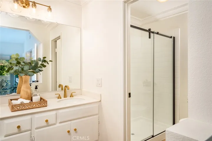 New barn door style glass shower door