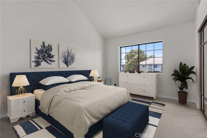 Virtually staged master suite!