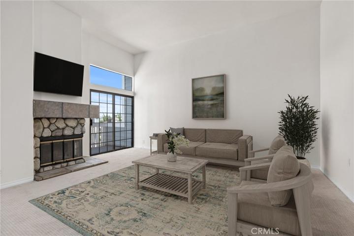 Virtually staged living room!