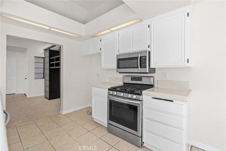 A well-appointed kitchen with stainless steel appliances!