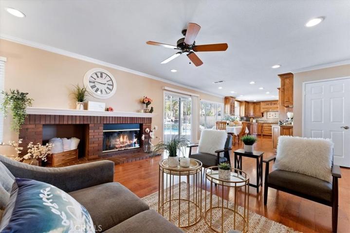 Family room toward kitchen