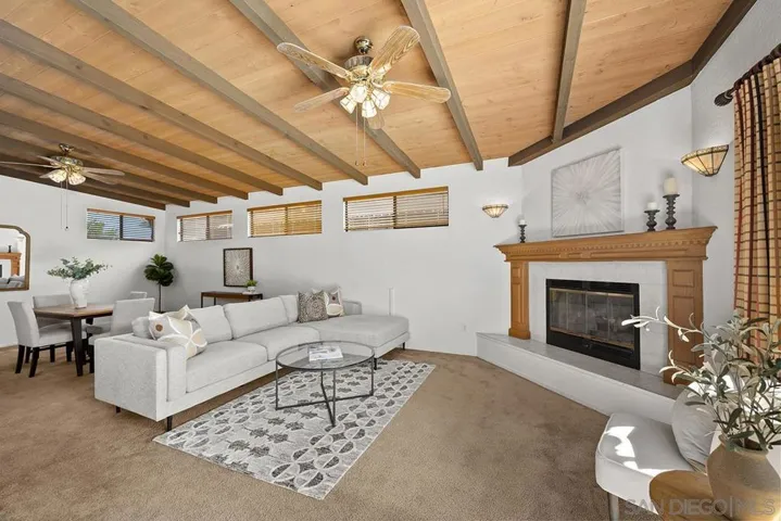 with fireplace