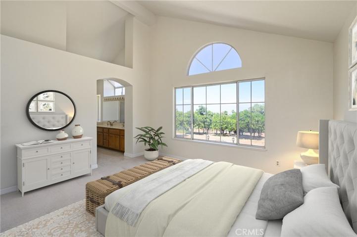 MASTER SUITE WITH HIGH CEILINGS VIRTUAL STAGING