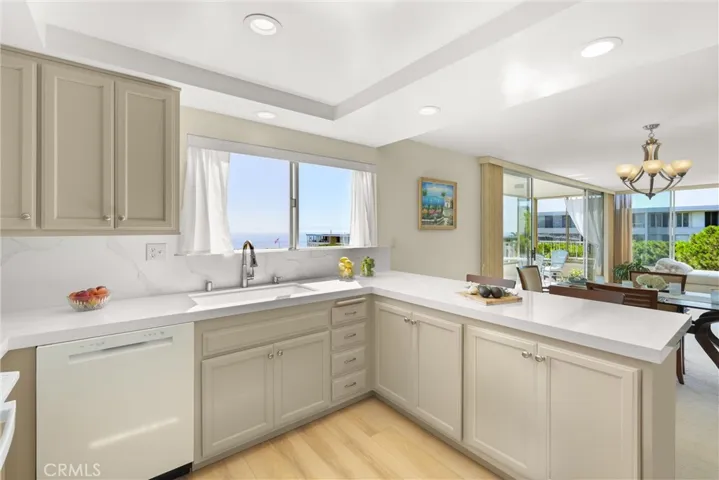 New quartz countertops and farmhouse sink