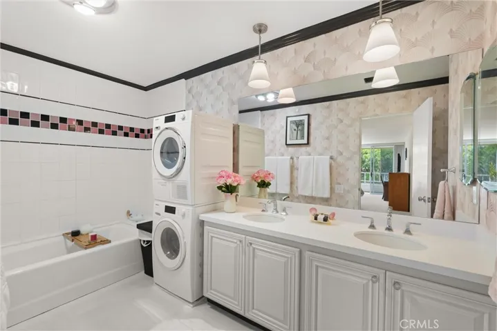 Master bathroom with in-unit laundry