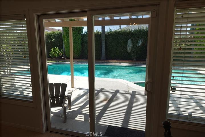 Pool View from Family Room Sliding Door