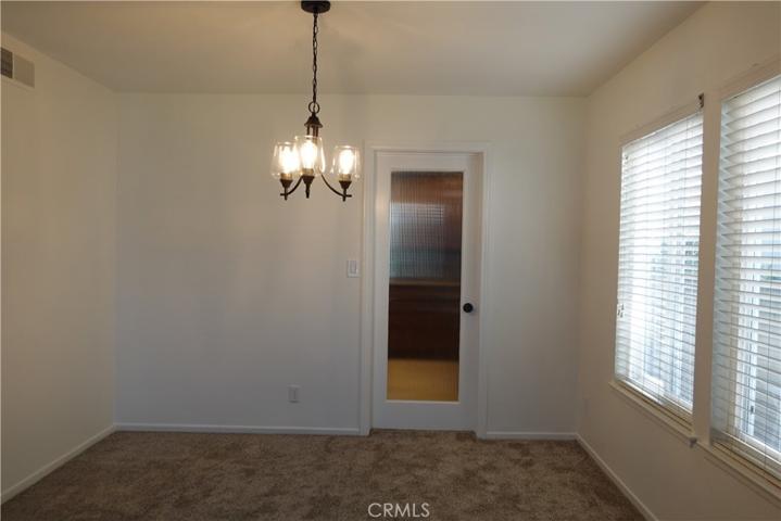 Formal Dining Area with Single Pane French Door