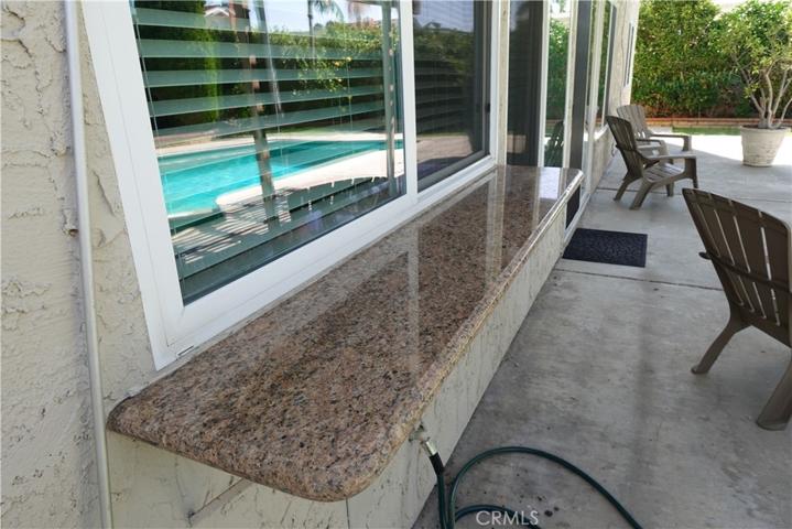 Granite Kitchen Exterior Serving Counter

