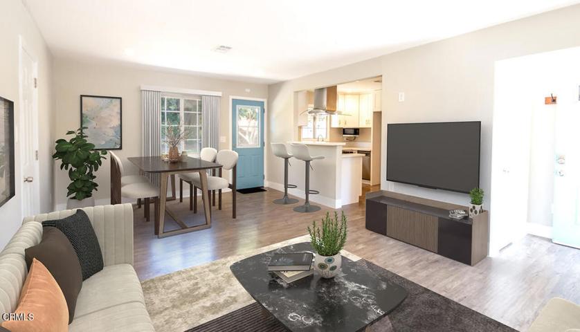 Living room to back door