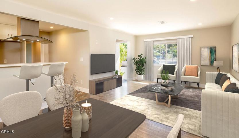 Living room to front door