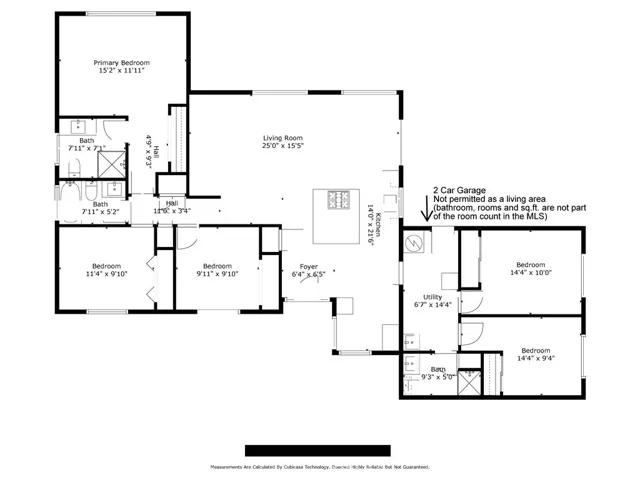 Main home approximate plan. Garage rooms are not permitted