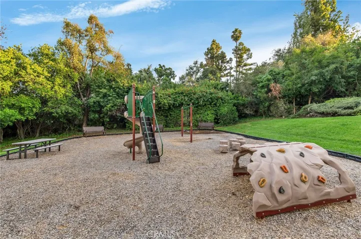 community playground and lots of green space to play