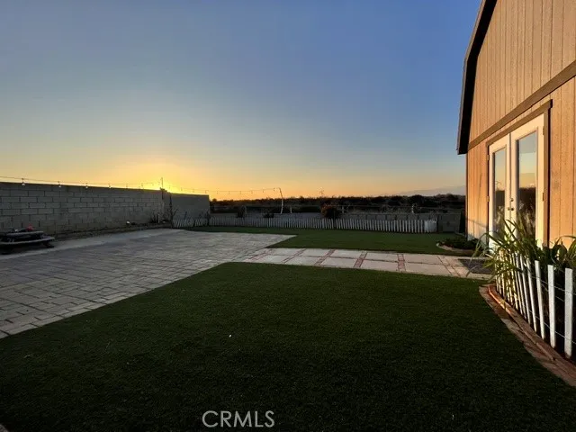 Backyard View at Dusk