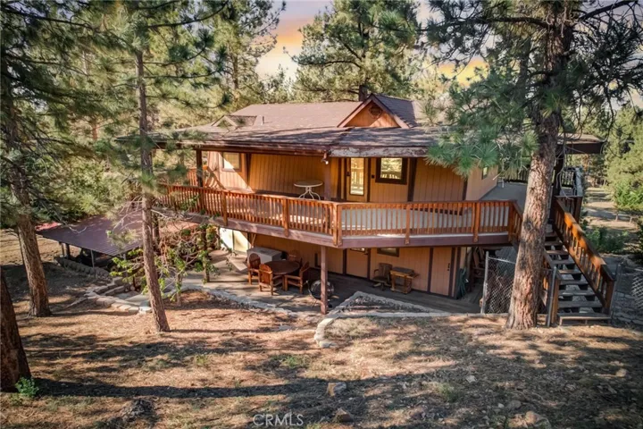 Rear yard showing back deck