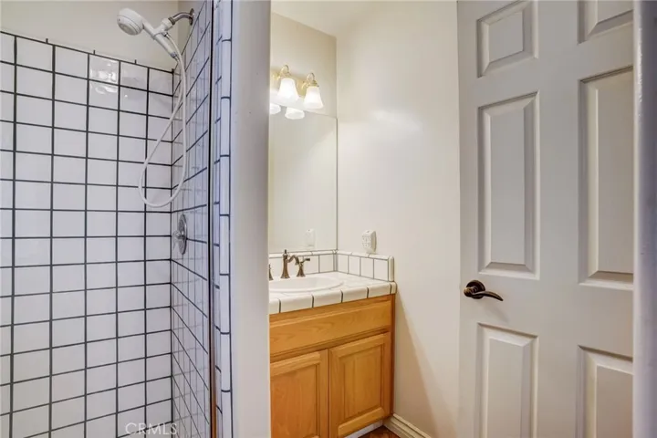 View of the shower