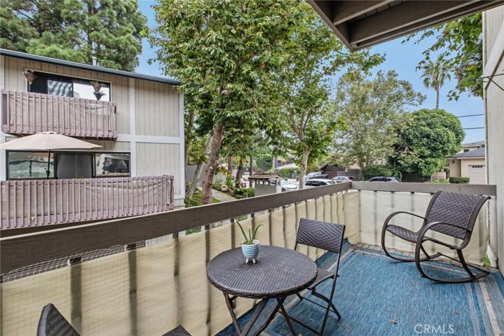 Spacious balcony off of the living room