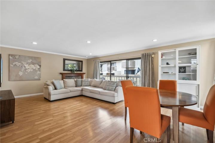 Living room and dining area