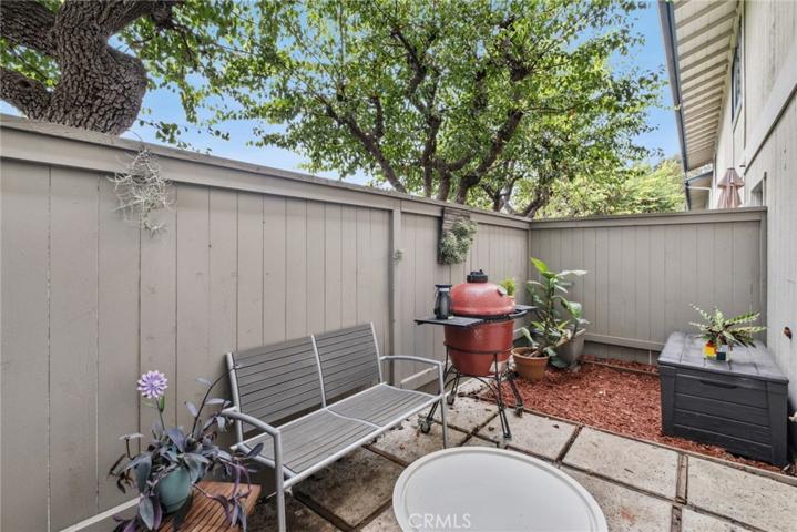 Patio off of the kitchen for bbqing  and dining al fresco