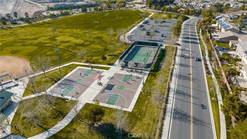 Basketball and tennis courts