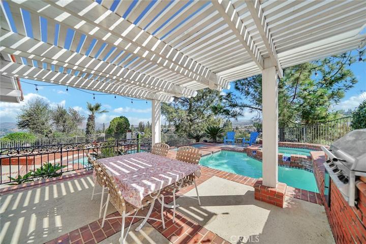 Covered patio area