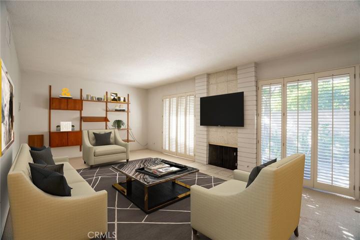 Virtually staged Livingroom
