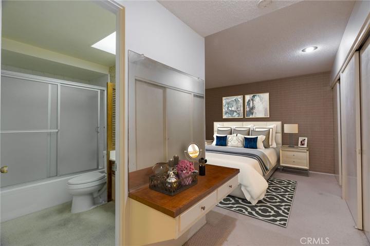 Virtually staged bedroom